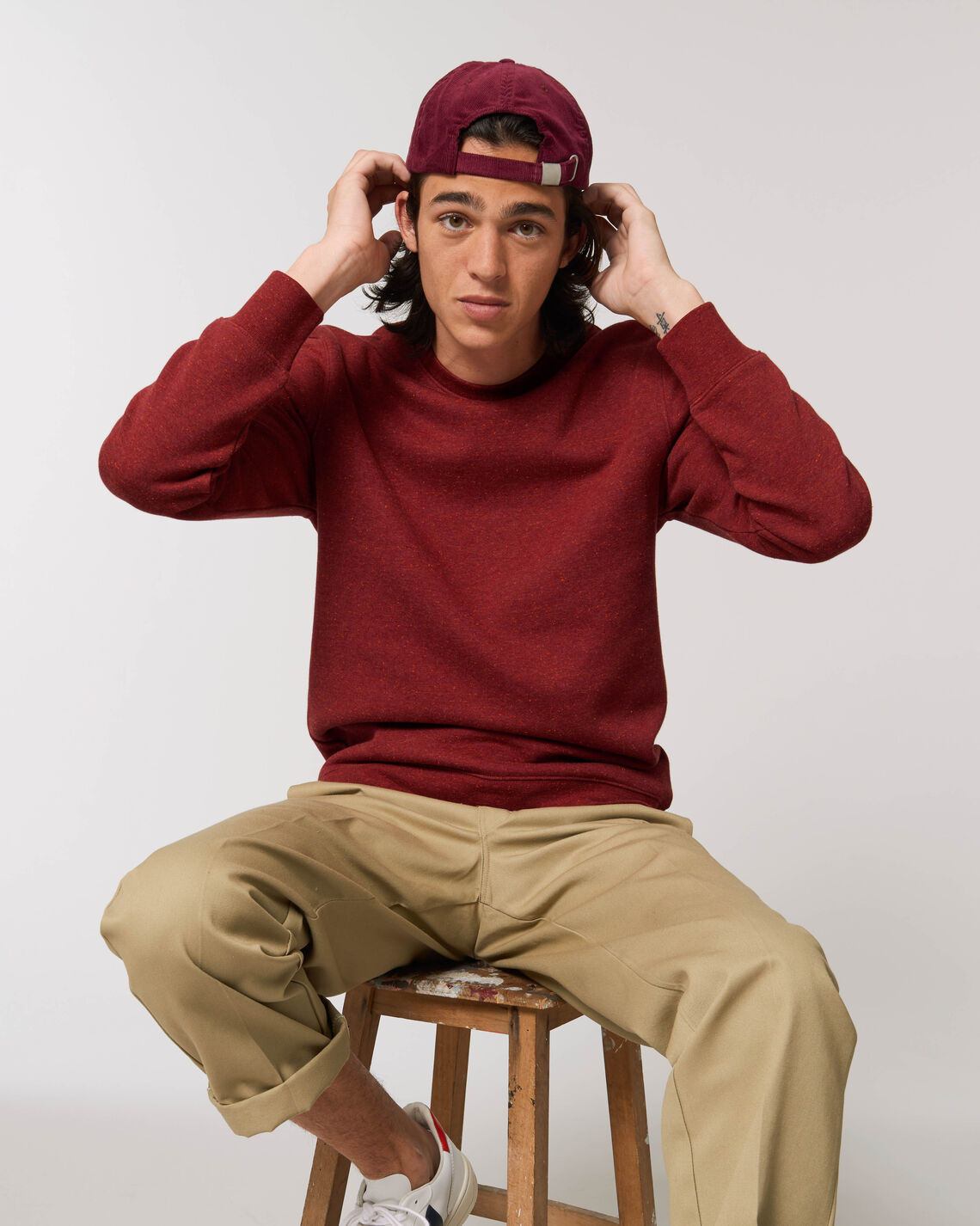 Changer Heather Neppy Burgundy Studio Front Main 0